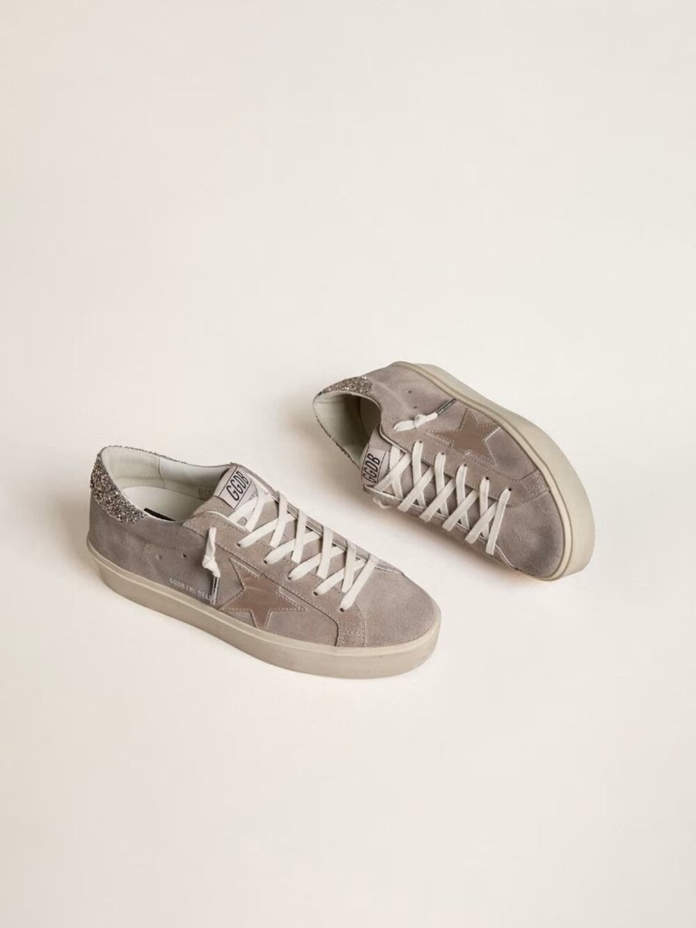 Women’s Hi Star sneakers Grey Suede-laminated Star & Glitter Size 40 - Picture 2 of 15